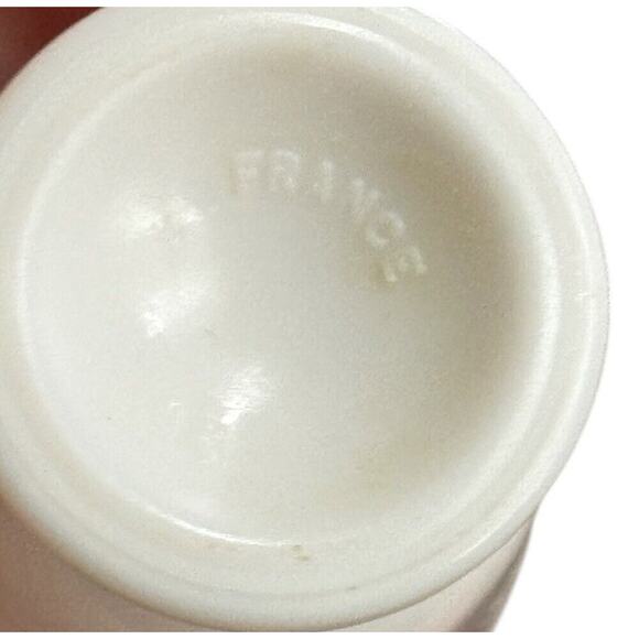 VTG Egg Cups Coddlers (6) White Milk Roses Glass Floral Pattern France READ - Picture 7 of 9